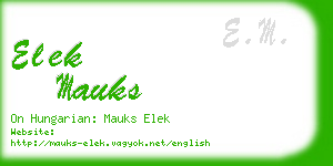 elek mauks business card